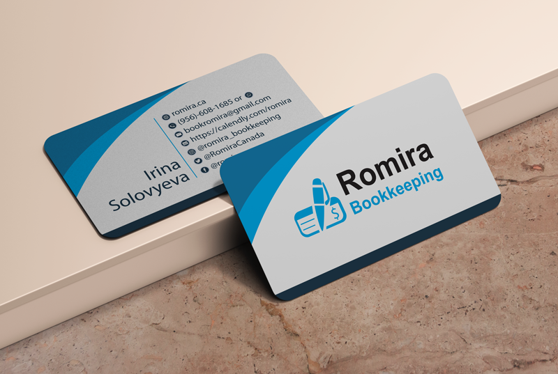 Romira Bookkeeping Business Card